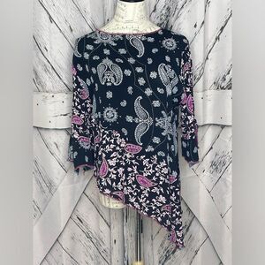 Nothing Matches Asymmetric Paisley Tunic M